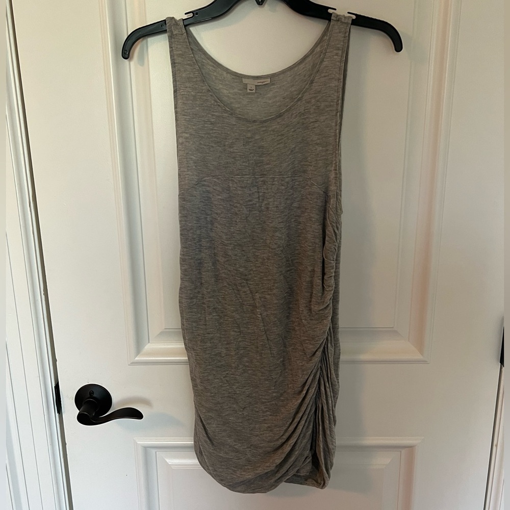 Halogen Grey Sleeveless Rouched Shirr